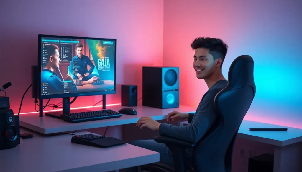 simple gaming setup